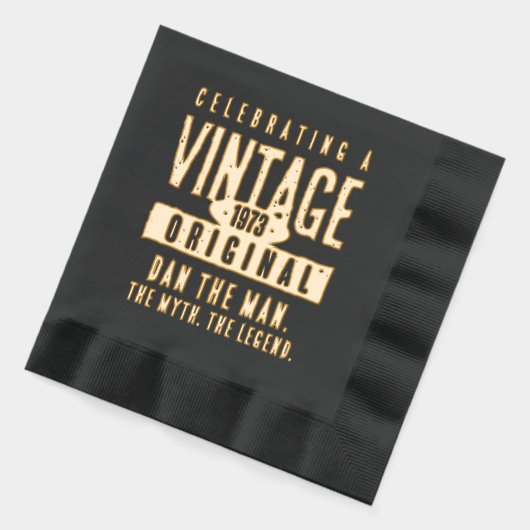  originele Grunge noodlijdend geboortejaar Folie Servetten (Links)