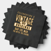  originele Grunge noodlijdend geboortejaar Folie Servetten (Insitu (Gestapeld))