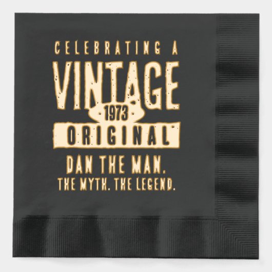 originele Grunge noodlijdend geboortejaar Folie Servetten (Voorkant)