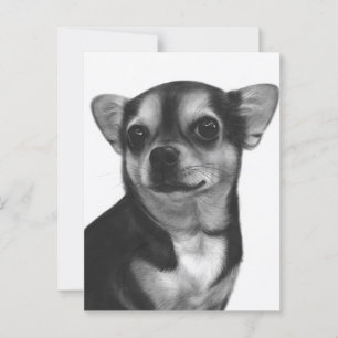 Originele handgeschilderde Chihuahua-expressie Briefkaart