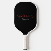 Originele handgetekende liefde hart modern minimal pickleball paddle (Achterkant)