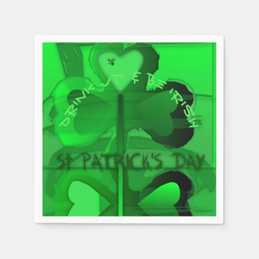 Originele Happy St Patrick's Day Paper Napkin Servet (Voorkant)