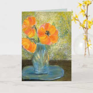 Originele Hedendaagse Fijne Kunst Bloemschildering Kaart
