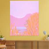 Originele hedendaagse "The Lake" drieluik kunstwer Canvas Afdruk (Insitu (Woonkamer))