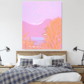 Originele hedendaagse "The Lake" drieluik kunstwer Canvas Afdruk (Insitu (Slaapkamer))