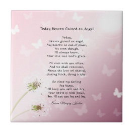 Originele herinnering Poem Butterflies Pet Memoria Tegeltje