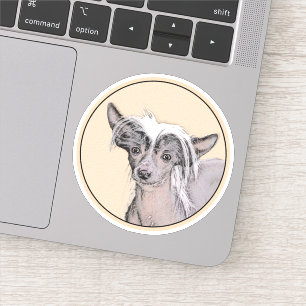 Originele honden kunst Chinese Crested Hairless Sticker