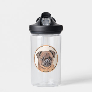 Originele honden kunst van gladharige Brussels Gri Waterfles