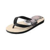 Originele honkloze schilderkunst van Chinese maffi Kinder Teenslippers (Schuin)