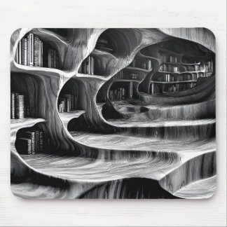 Originele Hoogcontrasterende grijswaardenreliëf Muismat