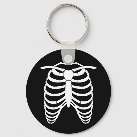 Originele Horror Ribcage van een skelet Halloween Sleutelhanger (Voorkant)