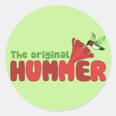 Originele Hummer Ronde Sticker (Voorkant)