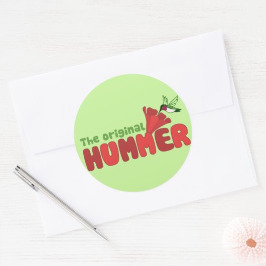 Originele Hummer Ronde Sticker (Envelop)
