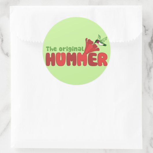 Originele Hummer Ronde Sticker (Tas)