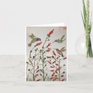 Originele Hummingbird Art op blanco kaart