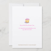 Originele illustratie Cupcake-uitnodigingen Kaart (Achterkant)