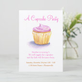 Originele illustratie Cupcake-uitnodigingen Kaart (Staand voorkant)