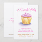 Originele illustratie Cupcake-uitnodigingen Kaart (Voorkant / Achterkant)