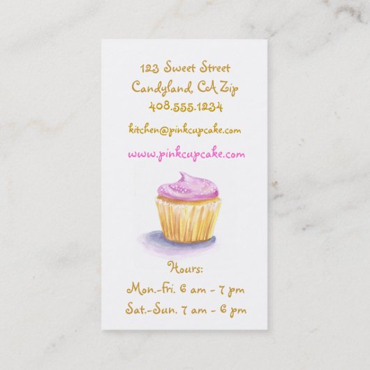 Originele illustratie Cupcake-Visitekaartjes Visitekaartje (Achterkant)