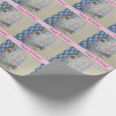 Originele illustratie van de verjaardagstaart van cadeaupapier (Hoek)