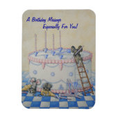 Originele illustratie van de verjaardagstaart van  magneet (Verticaal)