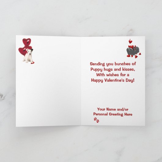 Originele Jack Russell Puppy - Snuggable Puppy Knu Feestdagen Kaart (Binnen)