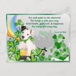 Originele Jack Russell St Pattys Je hebt mail #3 Briefkaart