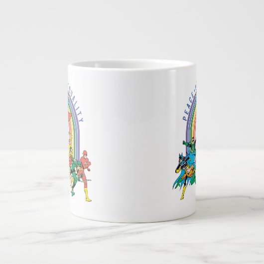 Originele Justice League - Peace, Love, Equality Grote Koffiekop (Voorkant)