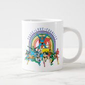Originele Justice League - Peace, Love, Equality Grote Koffiekop (Rechts)