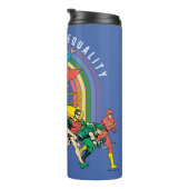 Originele Justice League - Peace, Love, Equality Thermosbeker (Geroteerd rechts)