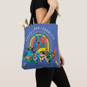 Originele Justice League - Peace, Love, Equality Tote Bag (Dichtbij)