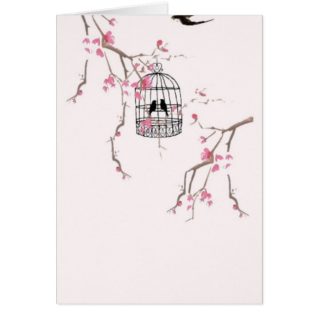 Originele kersenbloesem-vogelkooi (Voorkant)