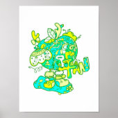 Originele Kerstavond Groene Appel Print (Voorkant)