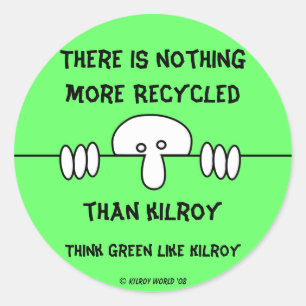 Originele Kilroy Green Sticker