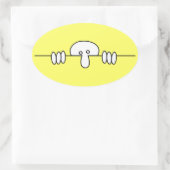 Originele Kilroy Ovale Sticker (Tas)