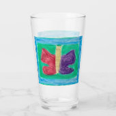 Originele kleurige vlinder | Centrum | Glas (Achterkant)