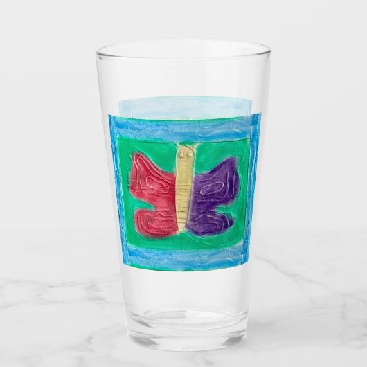 Originele kleurige vlinder | Centrum | Glas (Voorkant)