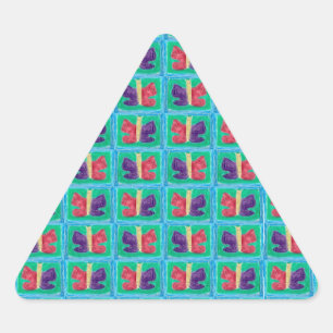 Originele kleurige vlinder Filter Basis Sticker