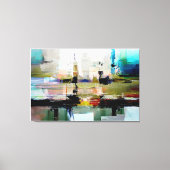 Originele kleurrijke Abstracte kunst van Dushan Canvas Afdruk (Voorkant)