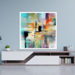 Originele kleurrijke Abstracte kunst van Dushan Po Poster<br><div class="desc">Abstract Landschap 2 Moderne digitale kunst van Dushan,  gesigneerd,  Dushan rechtsonder.</div>