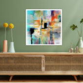 Originele kleurrijke Abstracte kunst van Dushan Po Poster