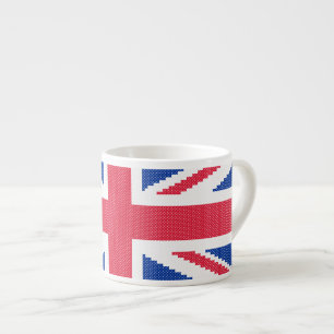Originele kruisstitch Design Union Jack Espresso Kop