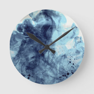 Originele kunst: "aqua klokken" ronde klok