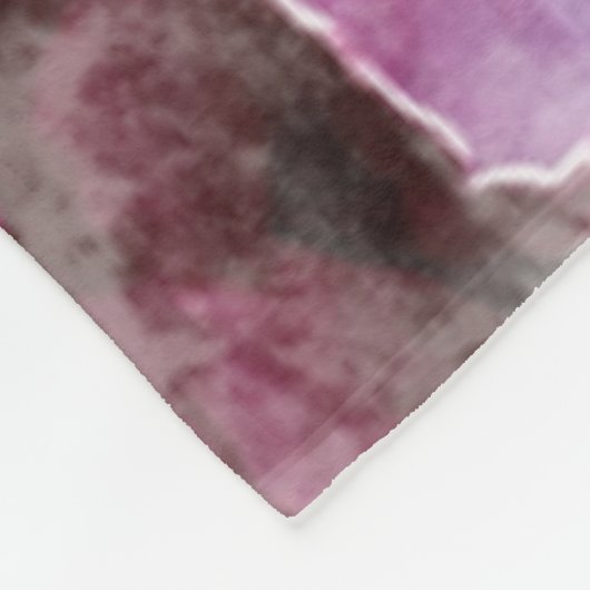 ** Originele Kunst AR1 - Schilderij met Roze Pioen Fleece Deken (Hoek)