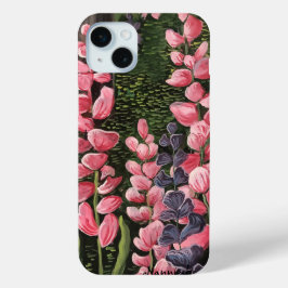 Originele Kunst Bloemen iPhone 15 Mini Hoesje