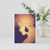 Originele Kunst Briefkaart-1920's Bride/ Amber Briefkaart (Staand voorkant)
