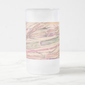 Originele Kunst Digitale Waterverf Bamboe Frosted  Matglas Bierpul (Center)