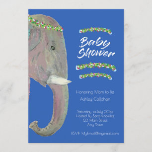 Originele Kunst Elephant, Baby shower - Jongen Kaart