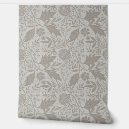 Originele Kunst en Ambachten Botanische Grijze blo Behang