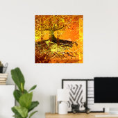 Originele Kunst- Gedecoreerde Oude Boom Poster (Thuiskantoor)